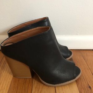 Black Peep Toe Bootie (6.5)